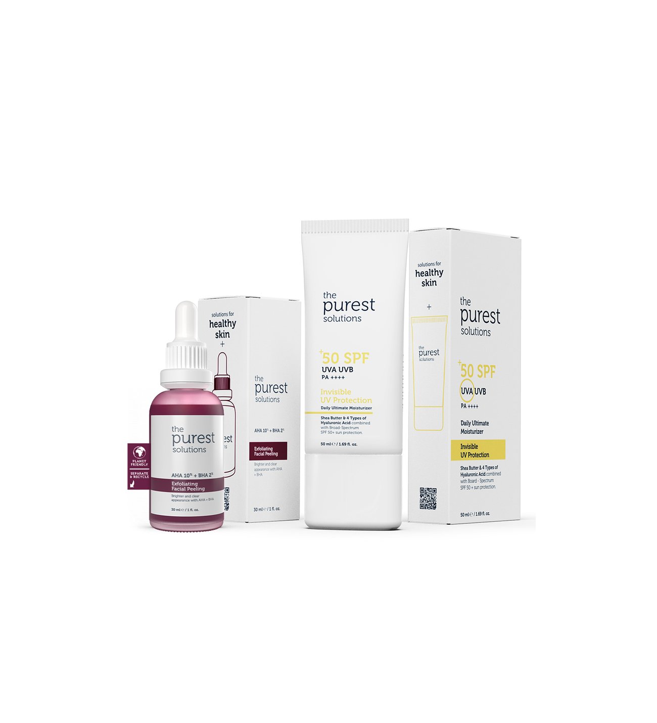 THE PUREST SOLUTIONS - Invisible UV Protection Daily Intensive Moisturizer SPF 50 SPF Sunscreen - 50ml