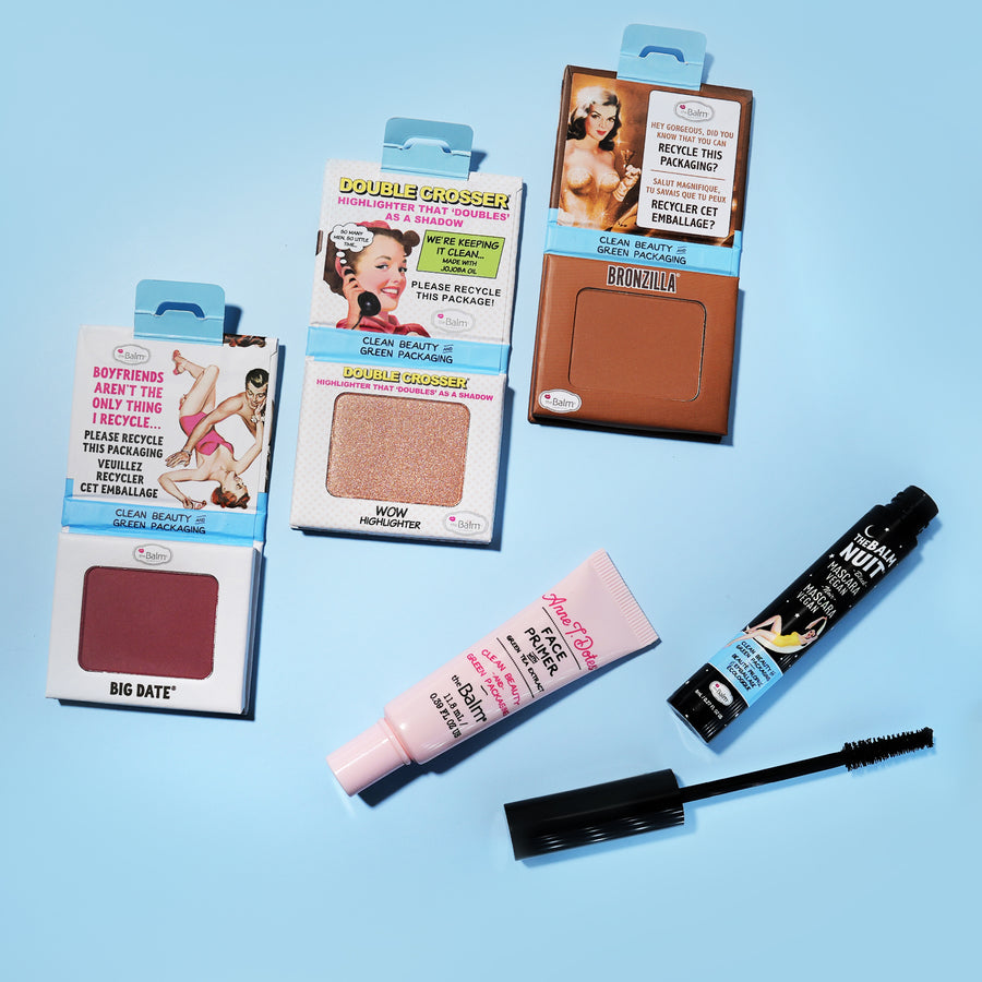 theBalm - Travel Set With Cosmetics Bag ( 5pcs )
