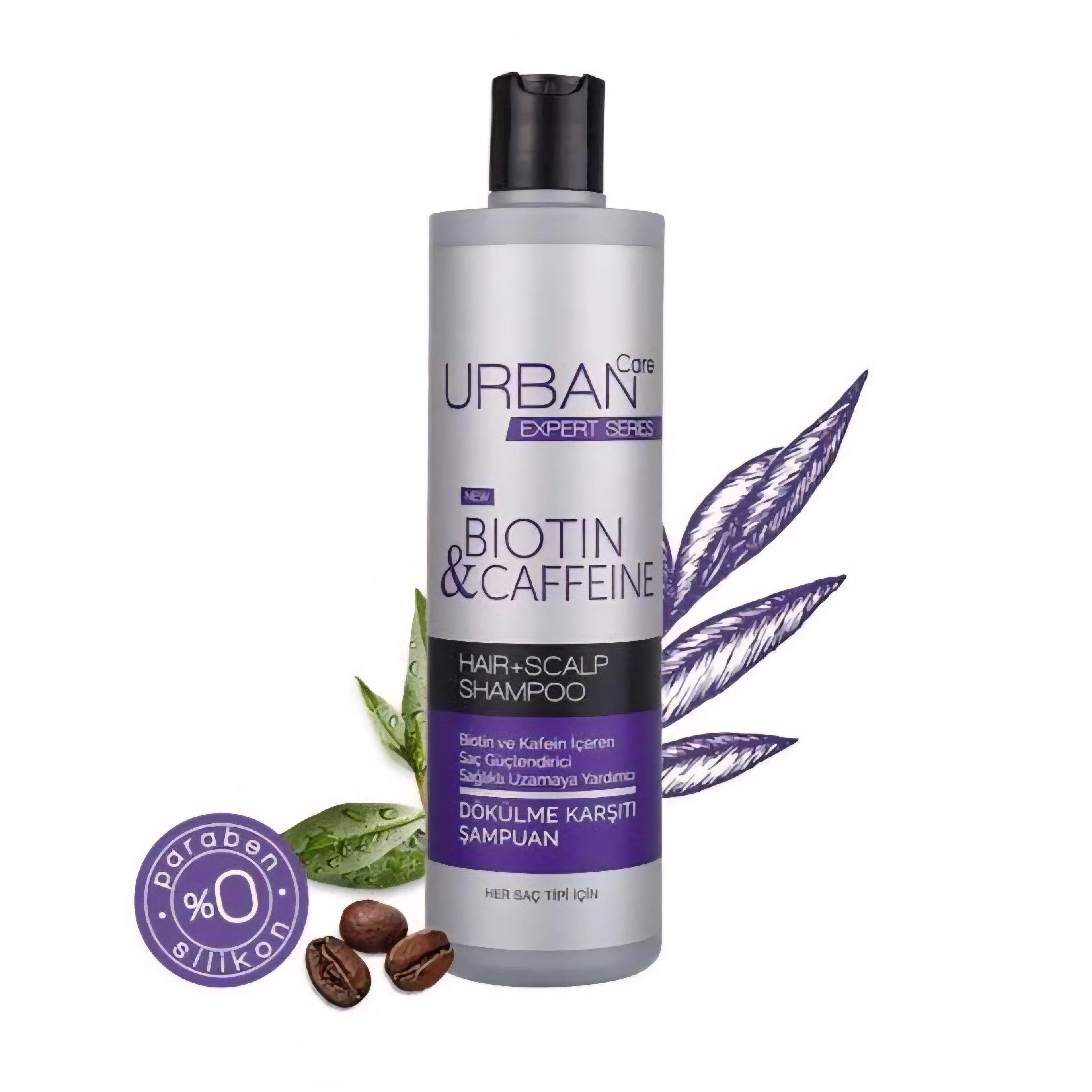 URBAN CARE - Duo Shampoo et Conditioner Biotin et Caffeine, Hair + Scalp - 350ml