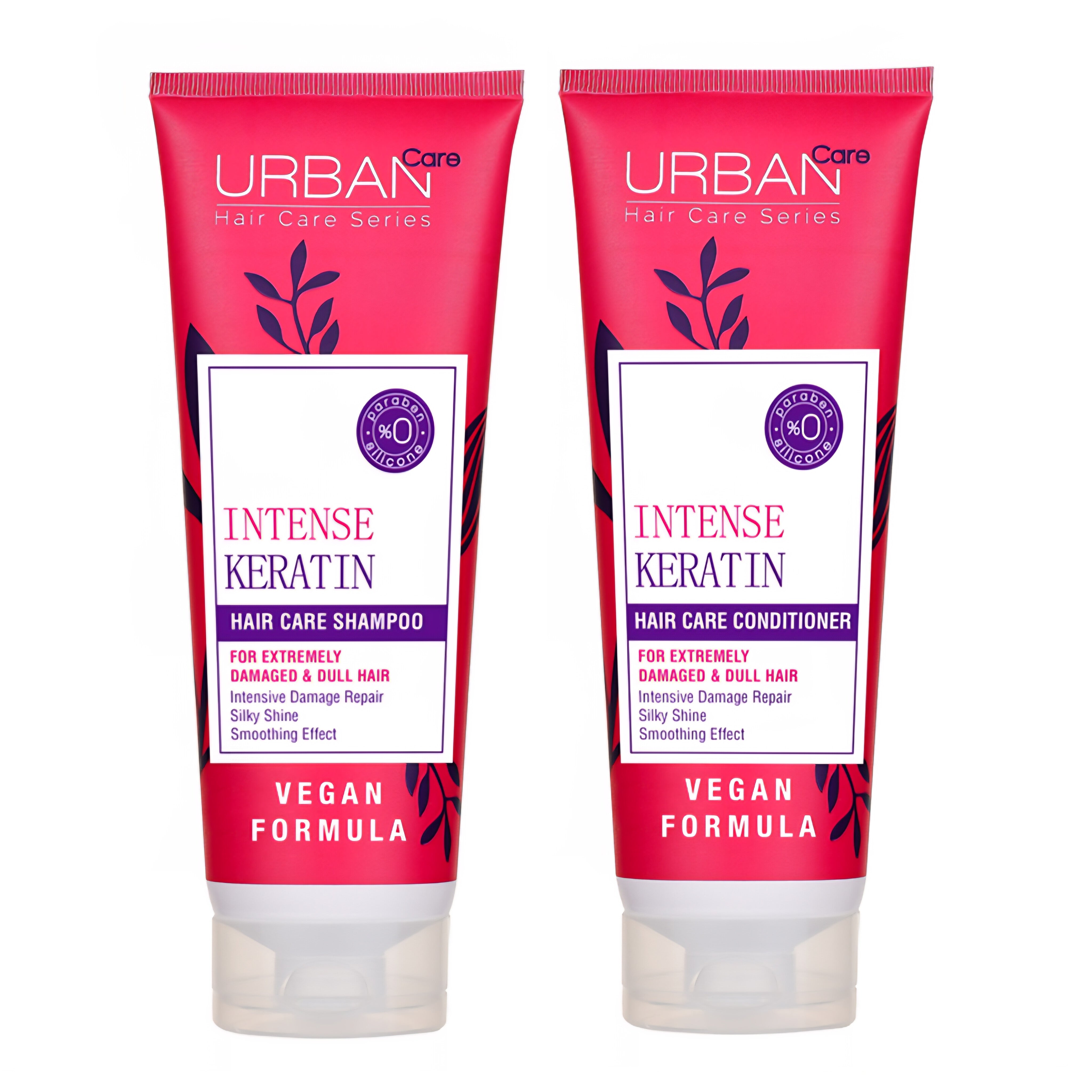 URBAN CARE - DUO Shampoo et Conditioner Intense Réparateur Keratin Cheveux Endommagées 250ml