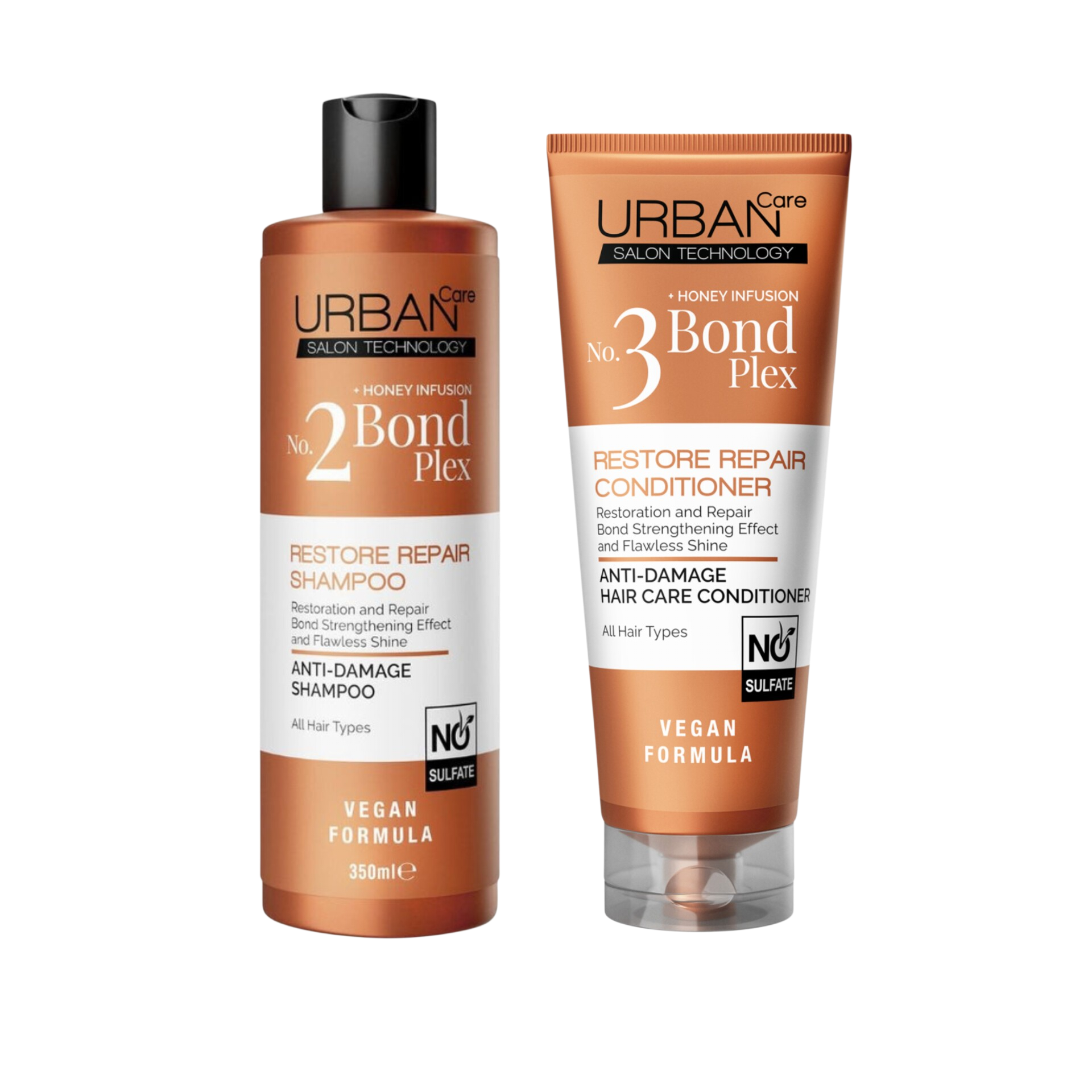 URBAN CARE - Duo Shampoo et Conditioner Restore & Repair - 250ml