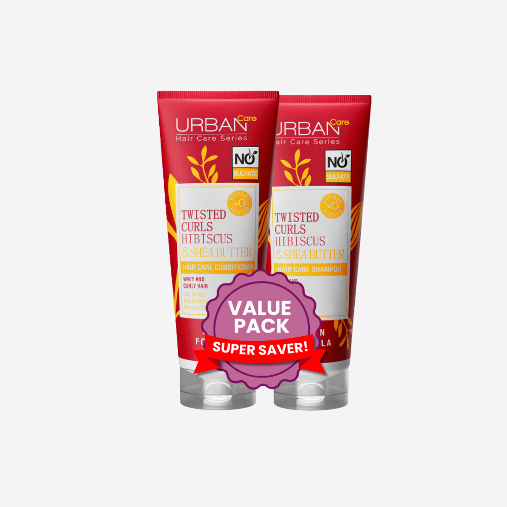 URBAN CARE - Duo Shampoo et Conditioner Twisted Curls Hibiscus & Shea butter - 2x250ml