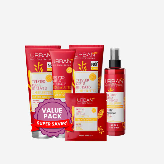 URBAN CARE - Duo Shampoo et Conditioner Twisted Curls Hibiscus & Shea butter - 2x250ml