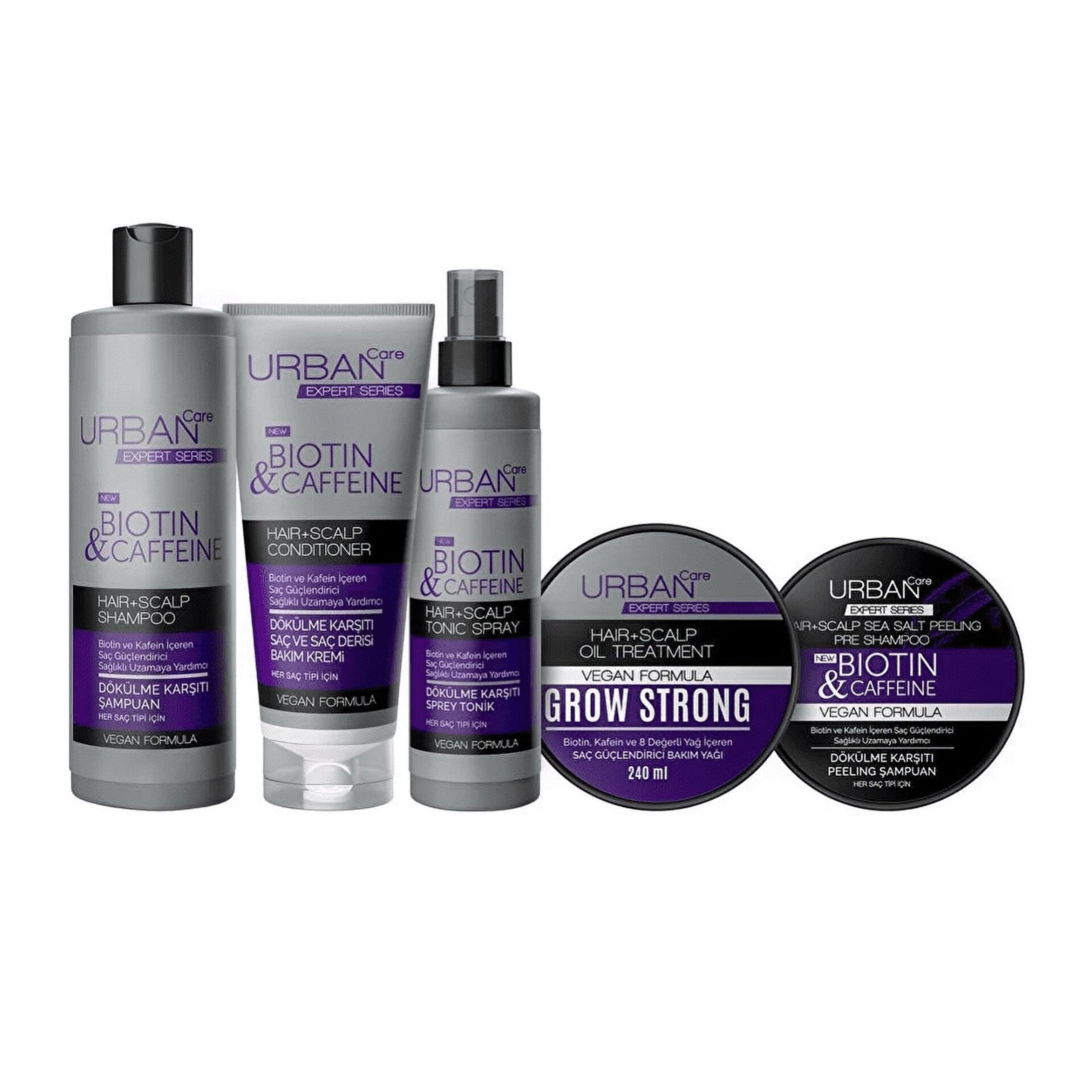 URBAN CARE - Shampoo Biotin et Caffeine, Hair + Scalp Shampoo - 350ml