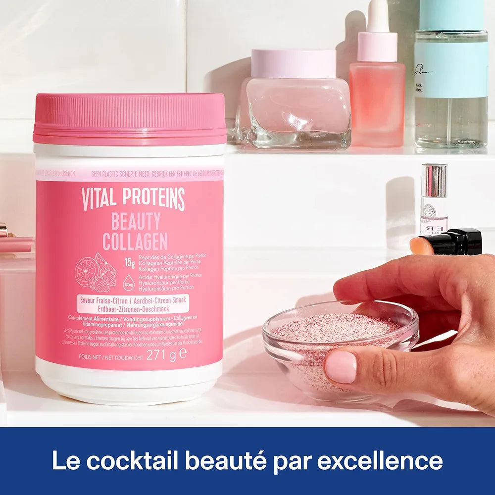 VITAL PROTEINS - Beauty Collagen Peptides Fraise et Citron - 271g