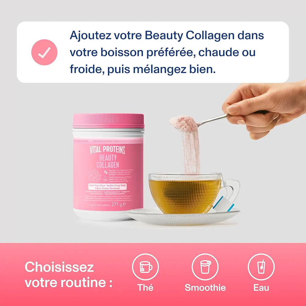 VITAL PROTEINS - Beauty Collagen Peptides Fraise et Citron - 271g
