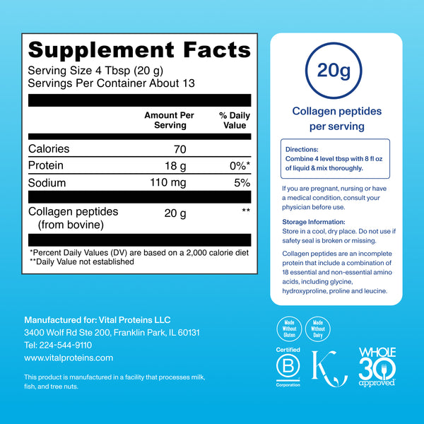 VITAL PROTEINS - Collagen Peptides Advanced - 284g